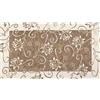 Floori Tappeto Arredo Ninfea Fiori Colori Moderni Arredo Salotto Camera Passatoia Cucina Con Antiscivolo Made in Italy (Fango, 80x150 cm)
