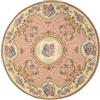 Floori Tappeto Arredo Classico Disegno Vienna Tondo Salotto Rotondo Camera Con Antiscivolo Made in Italy (Rosa Antico)
