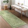 BEIMO Tappeto Salotto Vintage, Tappeto Camera Da Letto, Tappeto Ingresso 3 Metri, Tappeto Cucina Antiscivolo Lavabile, Tappeti Persiano per Soggiorno, Ufficio, Bambù Verde, 80x300cm