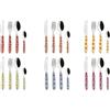 Excelsa Arles Set 24 Posate Multidecoro, Acciaio INOX, Manico in Plastica