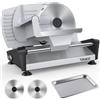 TOKASS 200 Watt Affettatrice elettrica da in acciaio inox, per Uso Domestico con 2 Pezzi Lame in Acciaio Inox da 7,5'', Taglia Salumi Elettrico, ad Alto Spessore per Carne, Formaggio (Aggiornamento DC MOTOR)
