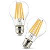 Area illumina Lampadine LED Filamento A67, Attacco E27, 18W, 3288 Lumen, Classe Energetica C, Luce 3000K/4000K/6000K, 2 Pezzi (Luce Naturale 4000K)
