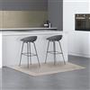 Floori Tappeto Cucina Tinta Unita Righe Minimal Moderno Morbida Ciniglia con Antiscivolo Passatoia Cucina Ingresso Colori Moderni Made in Italy (Visone, 57x190 cm)