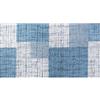 Floori Tappeto Moderno Mondrian Design Geometrico Astratto, Antiscivolo, Morbido e Lavabile - per Soggiorno, Camera da Letto, Ufficio - Varie Misure (Azzurro, 65x115 cm)