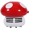 Kukyller Mini aspirapolvere da tavolo carino, mini aspirapolvere da scrivania a forma di fungo con tastiera da tavolo ad angolo per ufficio, 3,5 x 3,5 pollici