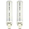 Luxvista 12W G24 Lampada di LED a 2 pin Bianco Caldo 3000K 24W CFL di ricambio24d-1, G24d-2, G24d-3 LED PLC a Lampadina (rimuovere/bypassare la zavorra) 2-pacco