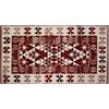 Floori Tappeto Kilim Arredo Classico Moderno Orientale Geometrico Colori Moderni Arredo Salotto Camera Passatoia Cucina Con Antiscivolo Made in Italy (Rosso, 65x175 cm)