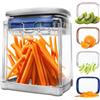 Zhang Xiao Quan 4 in 1 Tagliapatate a Bastoncino con 4 Lame in Acciaio Inox, Tagliaverdure Manuale con Contenitore per Patatine Fritte, Cetrioli, Carote, Cipolle e Frutta