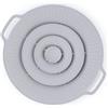SCBOY Ø 30 Cm Coperchio Universale E Paraspruzzi In Silicone Per Pentole Resistente Al Calore Per Fornelli E Microonde Lavabile In Lavastoviglie (Grigio)