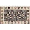 Floori Tappeto Kilim Arredo Classico Moderno Orientale Geometrico Colori Moderni Arredo Salotto Camera Passatoia Cucina Con Antiscivolo Made in Italy (Grigio Caldo, 80x150 cm)
