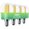 Lepro Lampadina LED E14,Super Efficiente, Classe A, Luce Calda 2700K,2.2W(Equivalente 40W),470 Lumen, Accensione Istantanea, Durata 50000 Ore, Confezione da 4