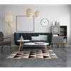 Floori Tappeto Triangoli Moderno Arredo Salotto Camera Passatoia Cucina Con Antiscivolo Made in Italy (Marrone, 65x175 cm)