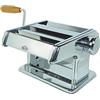DCG WeGeek, Macchina per la pasta manuale per pasta fresca e ravioli realizzata con acciaio cromato di alta qualità. 9 posizioni di taglio per creare la sfoglia per spaghetti e lasagna