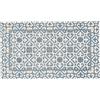 Floori Tappeto Arredo Arabic Stile Orientale Salotto Camera Passatoia Cucina Con Antiscivolo Made in Italy (Azzurro Topazio, 65x115 cm)