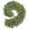 Generic Ghirlanda di cedro - Decorazione realistica per il fascino delle festività natalizie, pino finto con consistenza realistica, ghirlande verdi natalizie per , , tavolo e telai di porte