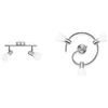 Philips Lighting Matt Chrome Spot Light Burlap Lampada Faretti 2 Luci Orientabili, Nickel, 2 x 40 W + Spirale 3 Luci Orientabili, Bianco, 3 x 40 W
