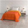 MB HOME ITALY Trapunta invernale DoubleFace Singola ELEGANT, Made in Italy - Piumino Reversibile Bicolore in Morbida Microfibra 300gr/mq - Piumone Lavabile in Lavatrice Arancio/GIallo