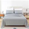 Whitney Home Textile Set di lenzuola per letto a una piazza e mezza, lussuose, morbide e comode, traspiranti, rinfrescanti, per hotel, per donne, uomini, ragazzi, con tasca extra profonda, facili da