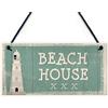 RED OCEAN Targa nautica vintage per la casa sulla spiaggia, in stile shabby chic, accessorio regalo