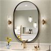 Brightify Specchio ovale nero per bagno Vanity 50 x 76 cm, specchio da bagno nero opaco per cornice in metallo da parete, specchio da parete per camera da letto soggiorno decorazione da parete da