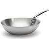 De Buyer - Wok in Acciaio Inox a 3 Strati ALCHIMY - 32 cm - Made in Francia, Senza PFAS, Master of Cooking, Inox 18/10, Tutti i fuochi + Forno, Finitura Lucida Spazzolata, Grigio