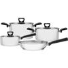 Tramontina Set di Pentole Brava Inox Fondo Triplo Bachelite 4 Pezzi