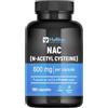 HyBlue Nac N-Acetil-Cisteina Pura, 180 Cps, 600mg, 100% Vegano, Fino 6 Mesi | Integratore Acetilcisteina 600 mg, Alta Biodisponibilità NAC 600, Antiossidante, Detox & Longevità, Senza Glutine Ne Lattosio