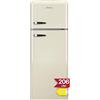 Amica DTR 374 190 B - Frigorifero congelatore in stile retrò, altezza 144 cm, colore: Crema caffè, classe di efficienza energetica D
