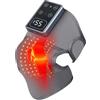 ExKeen Massaggiatore Ginocchio 3 in 1, Cuscino Termico per Artrosi con Batteria 5000mAh, 5 Livelli Calore & 3 Vibrazione, Dispositivo Infrarossi Senza Fili, per Donne e Uomini