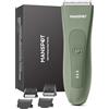 MANSPOT Rasoio Elettrico Corpo Uomo, Depilatore Corpo con Lama in Ceramica, Rasoio Parti Intime Impermeabile IPX7 Umido e Asciutto per Zone Sensibili, Barba, Braccia, Gambe e Ascelle, 4 Pettini Guida