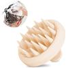 Fousenuk Massaggiatore Cuoio Capelluto Color Crema, Spazzola Massaggio Cuoio Capelluto in Silicone per Umidi e Asciutti Capelli, Spazzola per Shampoo per Pulizia Capelli e Massaggio Testa