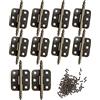 Guador Cerniere Antiche in Metallo Confezioni Porta Cerniere Tavolo Pieghevole Cerniere Armadio Cerniere in Ferro Mini Cerniere Piccole 10 Cerniere Ribaltabili Pieghevoli 70 * 35mm con 60 Viti