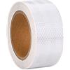 XFXIA Nastro riflettente, 10 m x 5 cm, impermeabile, nastro adesivo di sicurezza per auto, camion, moto, barca, rimorchio, camper, bilanciamento, passeggini, caschi di notte, colore bianco