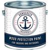 Hamburger Lack-Profi vernice poliuretanica per legno satinato bianco verde RAL 6019 verde pittura per esterno di alta qualità vernice per legno - rinforzata con PU, resistente ai raggi UV e alle intemperie - (1 L) Hamburg