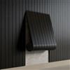 YU LI 3DH Pannello a slat in PVC autoadesivo 118x15.75 Pannello autoadesivo in finto legno nero spesso 3D Pannelli murali insonorizzati per pareti e soffitti