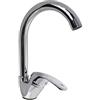 Vetrine in rete Vetrineinrete® Rubinetto per lavello da cucina a canna alta miscelatore per lavandino orientabile acqua calda e fredda 360° di rotazione monocomando girevole in ottone cromato lucido 52334 F24