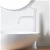 ARCORA Rubinetto Lavabo Alto, Miscelatore Monocomando Bagno Alto, Girevole 360°, Cartuccia Ceramica, Ottone Massiccio Acciaio Inox, Regolazione Fluida della Temperatura, per Lavabo da Bagno, Bianco