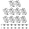 PATIKIL Cerniere a Scatto Piccole 1 Pollici, 10pz Mini Cerniera per Scatole Gioielli con Viti per Scatole Gioielli in Legno Armadietto Cassetti Porte Cancelletto, Argento