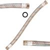 KNM TRADE Tubo Flessibile Riscaldamento EPDM, Acciaio Inox, Ottone, 70cm