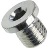 AERZETIX - C76219 - Tappo maschio per alta pressione M12x1,5 con collare - presa a 6 punti cavi - in acciaio