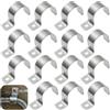 TenaLucy 20 Pezzi U-Fascette Stringitubo,Morsetto per Tubi Morsetti per Tubi Fissaggio per Tubi Collari per Tubi Fermacavi Ferma Cavi Foro Singolo,per Tubi del Gas Tubi Dell'acqua e Cavi (25MM)