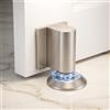 SLIAXINT Fermaporta da pavimento, magnetico, autoadesivo, forte magnetico, regolabile in altezza, senza fori, per porte pesanti, appartamento, ufficio (argento)