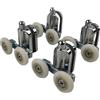 LKfjnhePF Rotelle Box Doccia Rullo For Porta/Ruota/Corridore Casa Inferiore Superiore Rulli For Porta Della Doccia/Rulli Di Ricambio Doppia Ruota For Cabine Doccia(4pcs lower part,Diameter 25mm)
