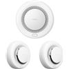 Aqara Rilevatore di Fumo 3 Pezzi, Richiede Hub Aqara Zigbee 3.0, Allarmi Fumo per la Casa, Sirena da 85dB e LED, Batteria a Lunga Durata, Supporta HomeKit, Alexa, Google Home, Matter over Bridge