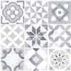 GOYAPRINT Carta Adesiva per Mobili Effetto Piastrelle Maioliche Vintage 40x250 cm Vinile Decorativo Mattonelle bianco/grigioAdesivo Murale per Cucina Parete Bagno Bordo (Piastrella bianco/grigio)