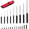 JRSHIRLEYLTD Set di 9 cacciaviti da 1/16 pollici, strumento di perforazione, set di punch, con custodia e 13 penne a molla cave, per legno, plastica e pelle