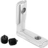 QWORK® 50pz. staffe angolari interne per profili alluminio serie EU 2020 scanalatura 6 mm, M5