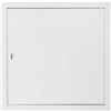 FEINZ Botola di Ispezione 40x40 cm in Metallo Bianco con Chiusura a Scatto, Sportello di Accesso per Parete e Soffitto, Vano di Ispezione in Acciaio Verniciato a Polvere