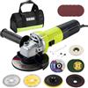 DEWINNER Smerigliatrice Angolare 125 MM 1000W 2000-12000 giri/min Con 20 Accessori,Flessibile da Taglio Disco da 125 mm,Tagliare e Levigare, Lucidare, Metallo, Legno,Pietra,Borsa per Attrezzi
