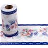 VisitRyl Carta Bordi Adesiva Per Parete Decorazione Autoadesiva Rimovibile Per Cucina Bagno Piastrelle Adesivo Per Pareti Autoadesiva Fiori blu 10 cm x 1000 cm